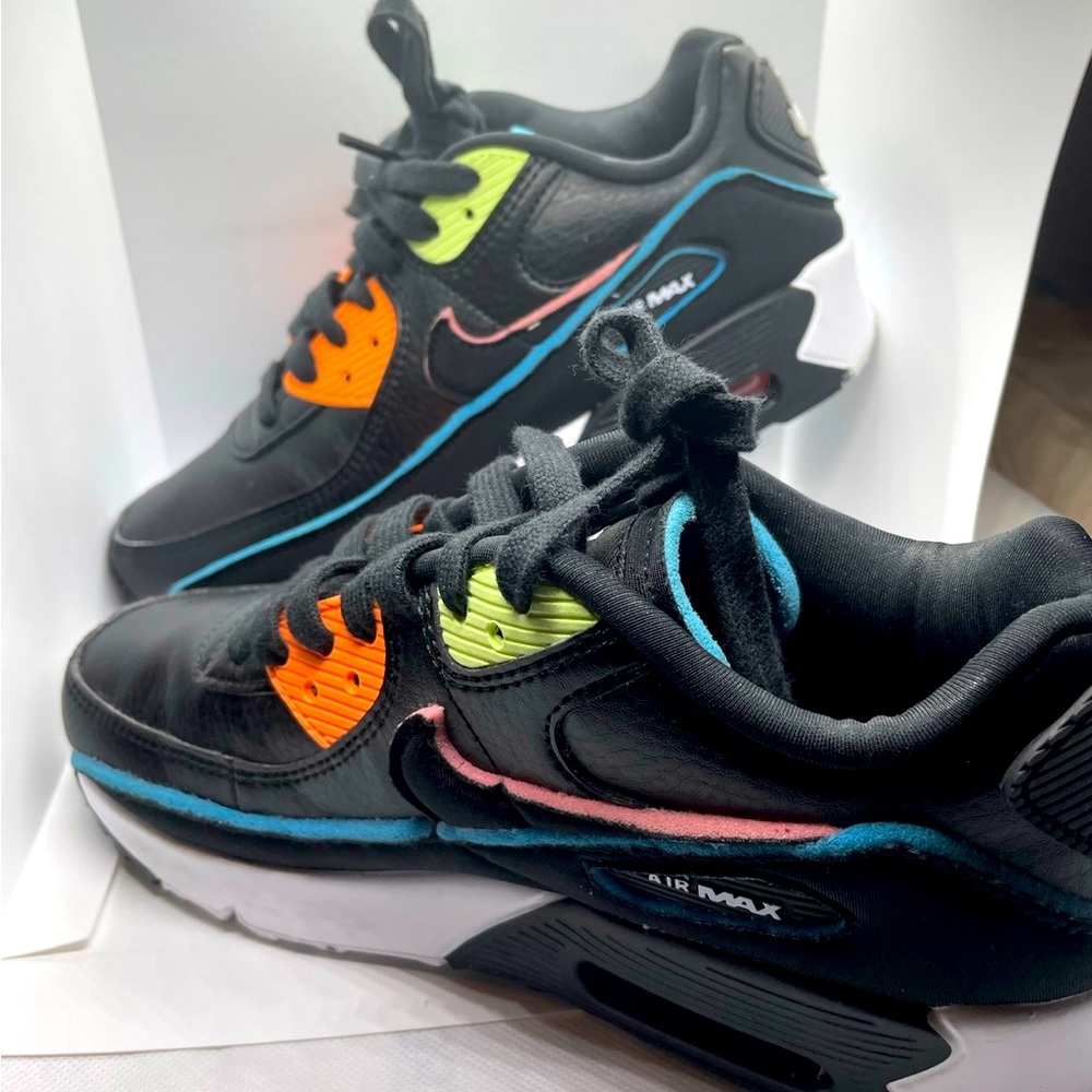 Nike Air Max 90 SE Black Multicolor 4Y